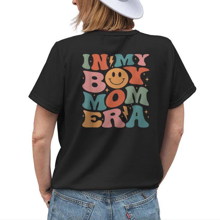 In My Boy Mom Era Groovy Mom Of Boys Gifts Funny Mothers Day Womens Back Print T-shirt Gifts for Her