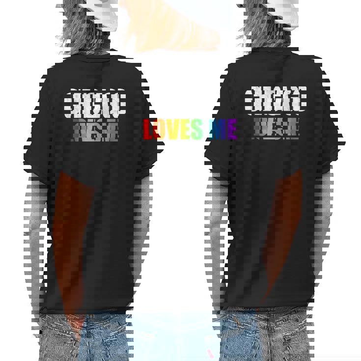 Chicago Gay Pride Lgbt Rainbow Love Illinois Men Women Gifts Womens Back Print T-shirt Gifts for Her Chicago Gay Pride Lgbt Rainbow Love Illinois Men Women Gifts Womens Back Print T-shirt Gifts for Her