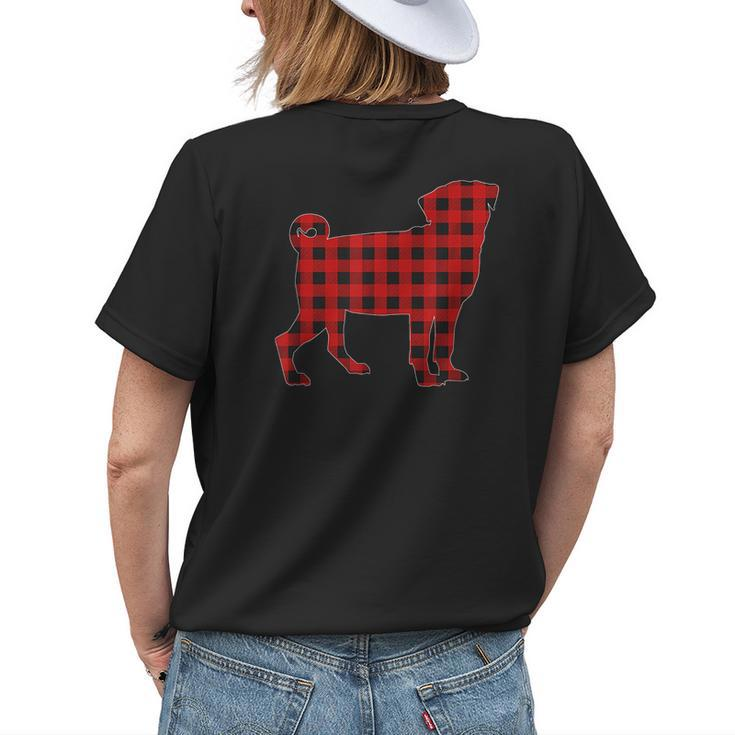 Christmas Pajama Pug Dog Dogs Pajamas Xmas Gifts Gifts For Pug Lovers Funny Gifts Womens Back Print T-shirt Gifts for Her