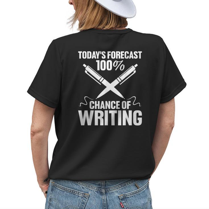 Cool Writing For Men Women Pen Author Writer Poet Literature Writer Funny Gifts Womens Back Print T-shirt Gifts for Her