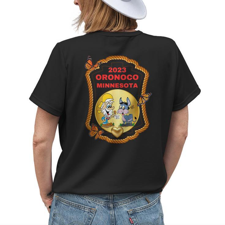 Cute 2023 Oronoco Minnesota Heart Of Gold Monarch Butterfly Butterfly Funny Designs Funny Gifts Womens Back Print T-shirt Gifts for Her