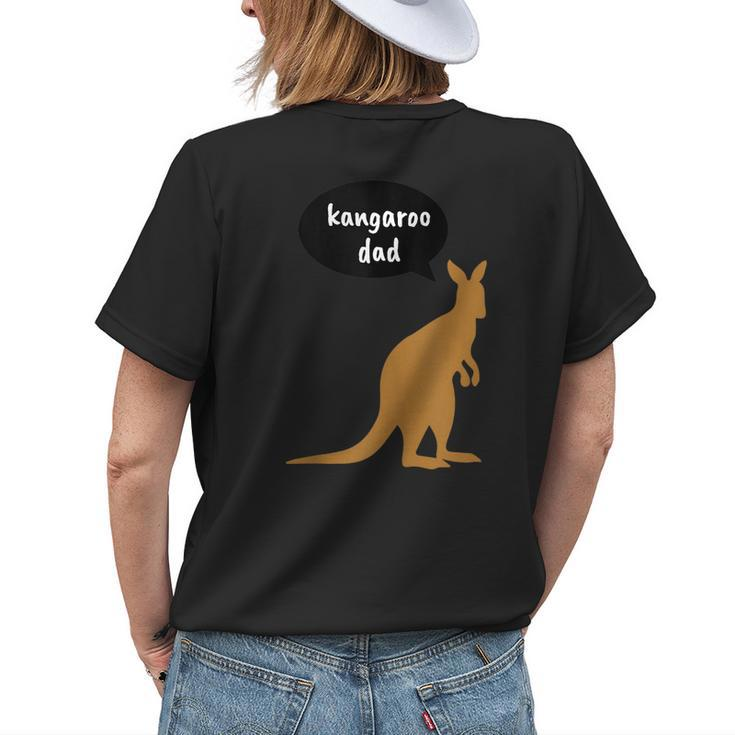 Dad Kangaroo - Funny Birthday Christmas Gifts Womens Back Print T-shirt Gifts for Her