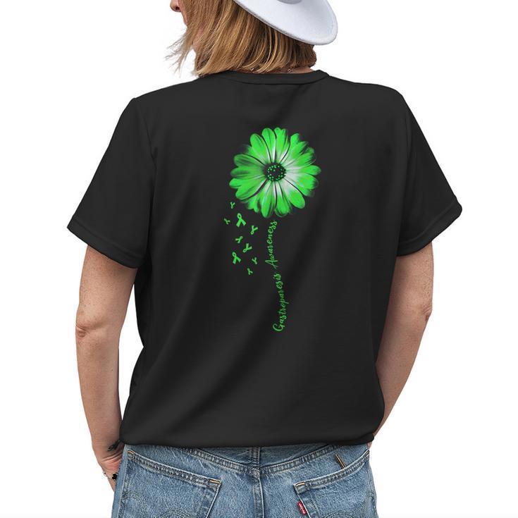 Daisy Flower Gastroparesis Awareness Gifts Womens Back Print T-shirt Gifts for Her