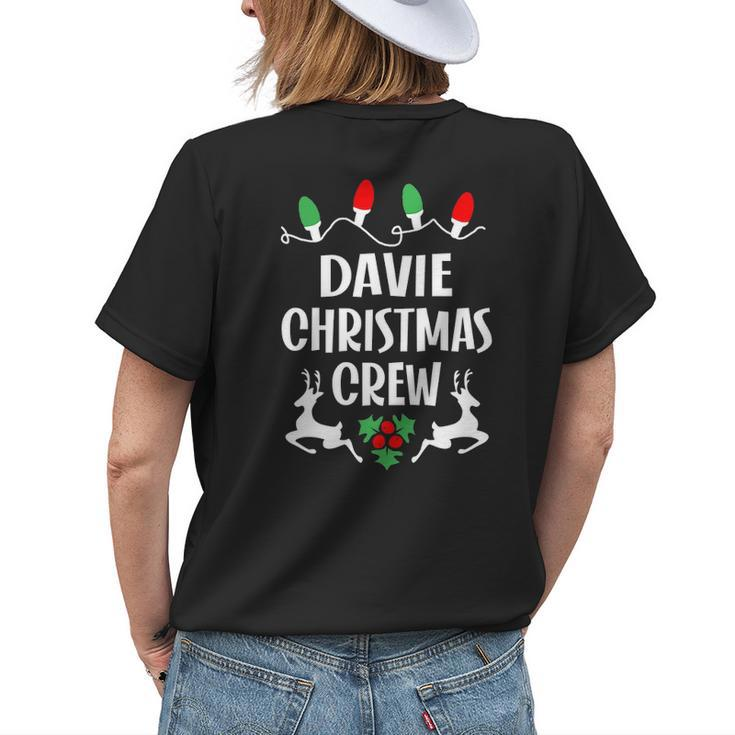 Davie Name Gift Christmas Crew Davie Womens Back Print T-shirt Gifts for Her