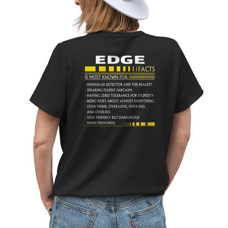 Edge Name Gift Edge Facts Womens Back Print T-shirt Gifts for Her