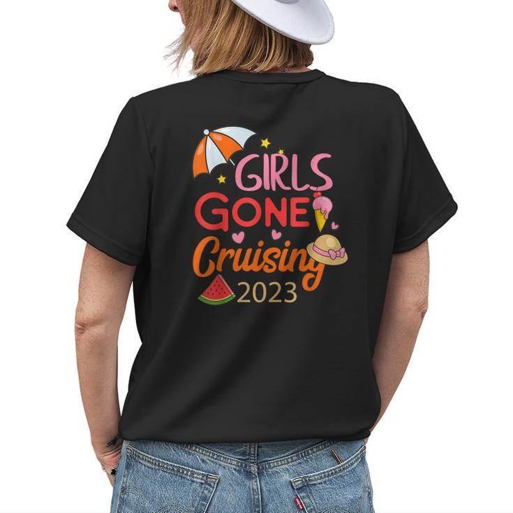 Girl Cruise Vacation Girls Trip Boat Cruising Summer 2023 Womens Back Print T-shirt Gifts for Her