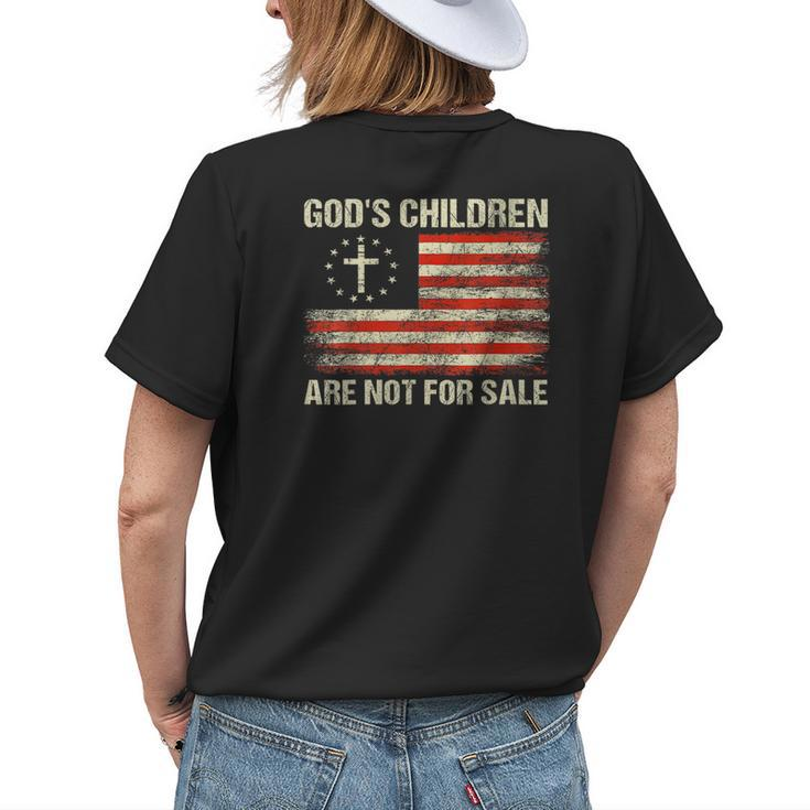 Gods Children Are Not For Sale Funny Quote Gods Children Womens Back Print T-shirt Gifts for Her