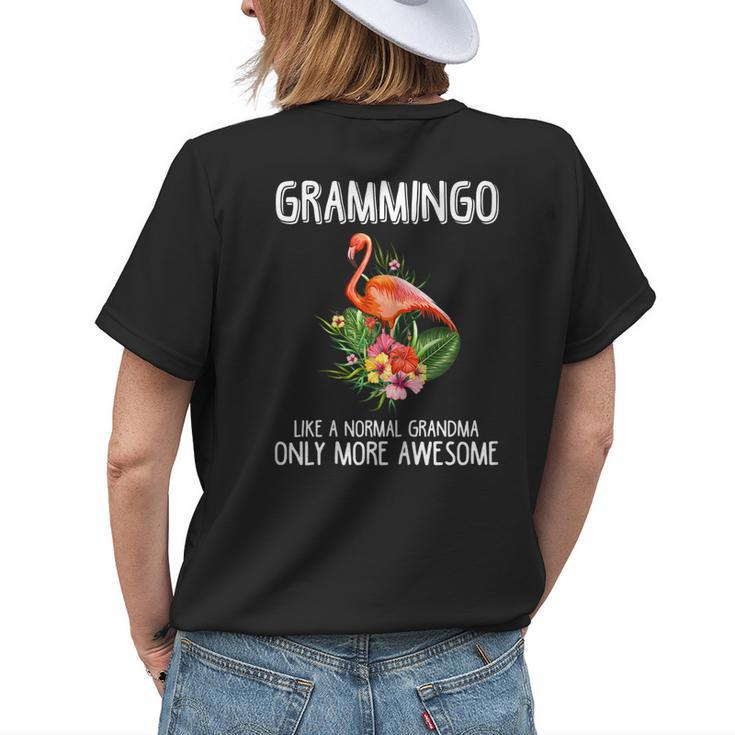 Grammingo Like An Grandma Only Awesome Floral Gift For Womens Womens Back Print T-shirt