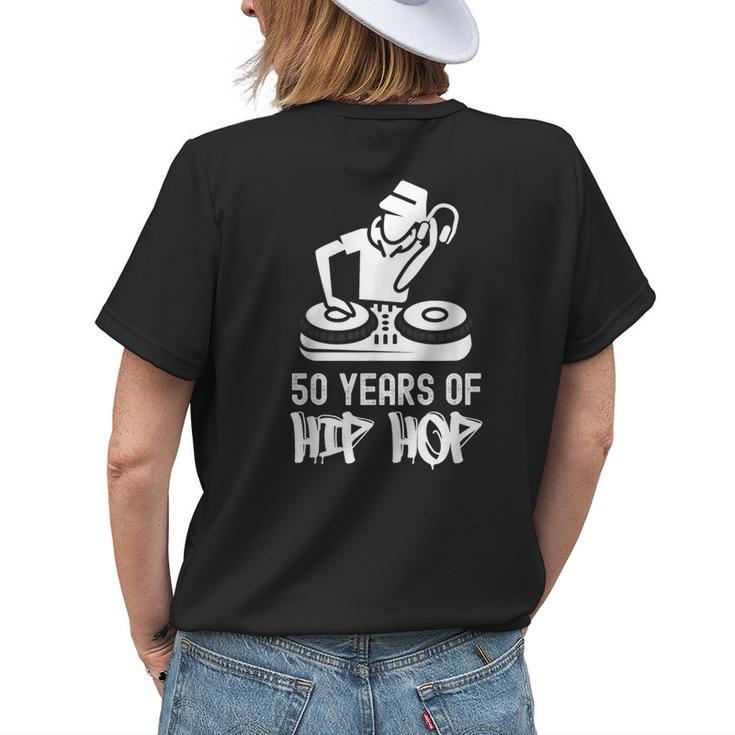 Hip Hop 50Th Anniversary | 50 Years | Dj Turntable Womens Back Print T-shirt Gifts for Her