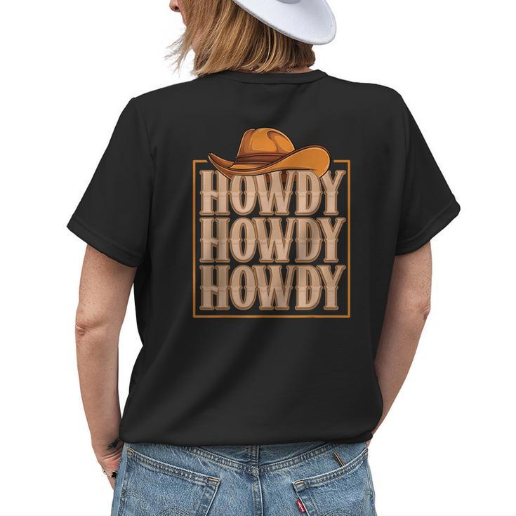 Howdy Cowboy Cowgirl Western Country Rodeo Southern Men Boys Womens Back Print T-shirt Gifts for Her