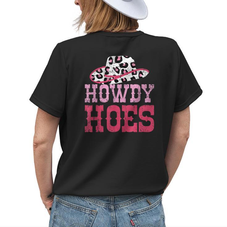 Howdy Hoes Pink Rodeo Western Country Southern Cute Cowgirl Womens Back Print T-shirt Gifts for Her
