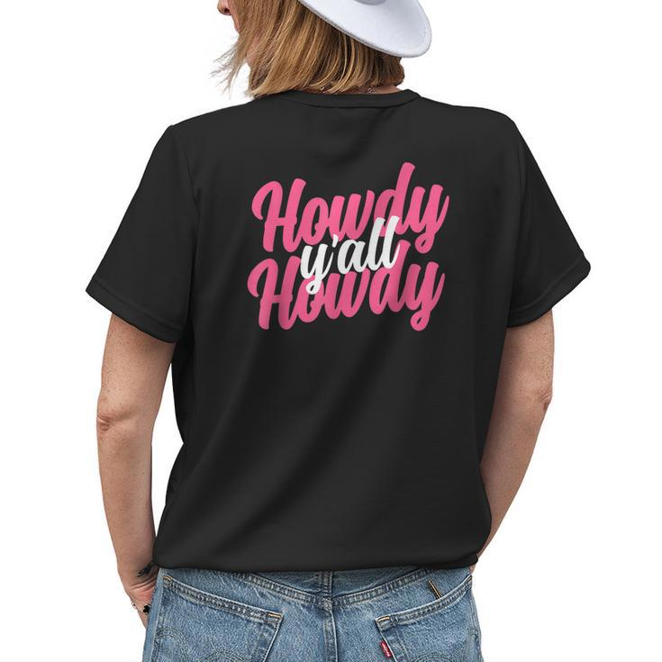 Howdy Women Western Cute Rodeo Southern Howdy Cowgirl Womens Back Print T-shirt Gifts for Her