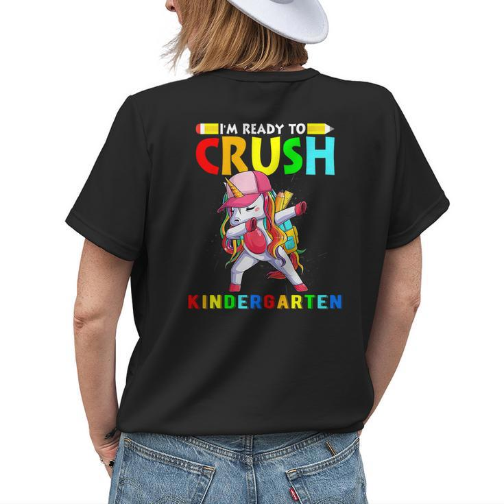 Im Ready To Crush Kindergarten Unicorn Girls Womens Back Print T-shirt Gifts for Her
