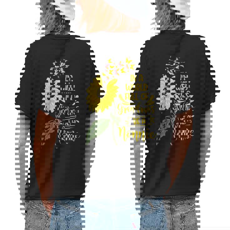 Womens In A World Full Of Grandmas Be Nonnie Sunflower Tee