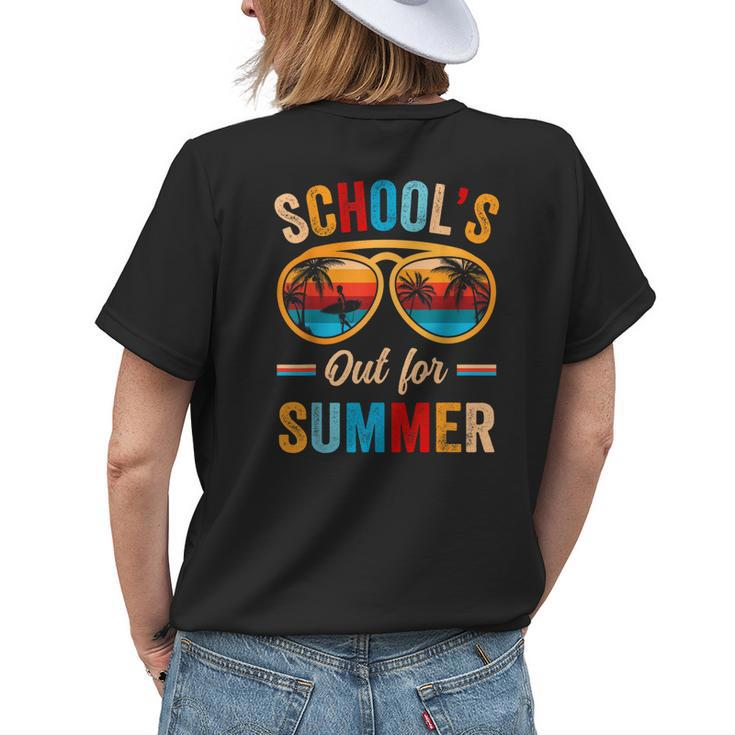 Last Day Of School Retro Schools Out For Summer Teacher Off Women's T-shirt Back Print Gifts for Her