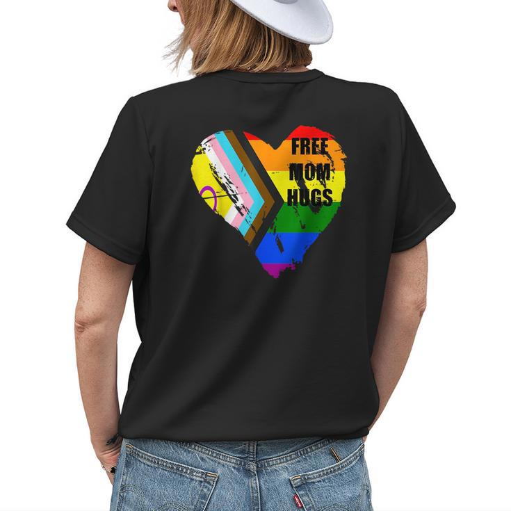 Lgbtqi Flag Free Mom Hugs Womens Back Print T-shirt Gifts for Her