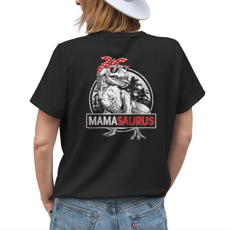 MamasaurusRex Dinosaur Funny Mama Saurus Family Matching Gifts For Mama Funny Gifts Womens Back Print T-shirt Gifts for Her