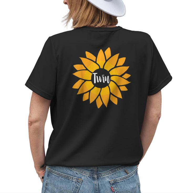 Matching Big Little Greek Reveal Sorority Family Sunflower Womens Back Print T-shirt Gifts for Her