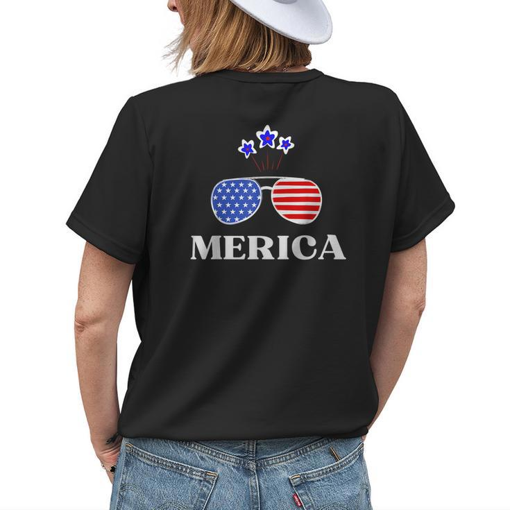 Merica 4Th Of July Women Men Womens Back Print T-shirt Gifts for Her