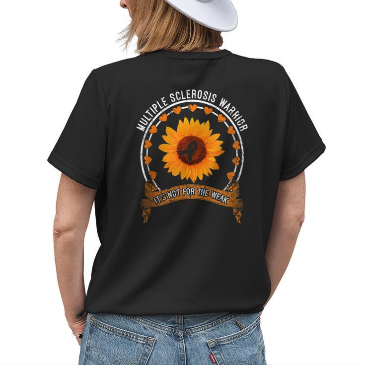 Multiple Sclerosis Awareness Ms Warrior Costume Daisy Womens Back Print T-shirt Gifts for Her