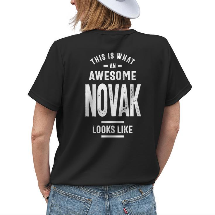 Novak Name Gift This Is What An Awesome Novak Looks Like Womens Back Print T-shirt Gifts for Her