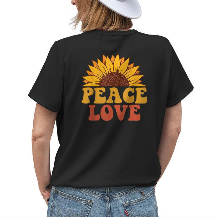 Peace Sign Love 60S 70S Tie Dye Hippie Halloween Costume Gift For Mens Womens Back Print T-shirt Gifts for Her