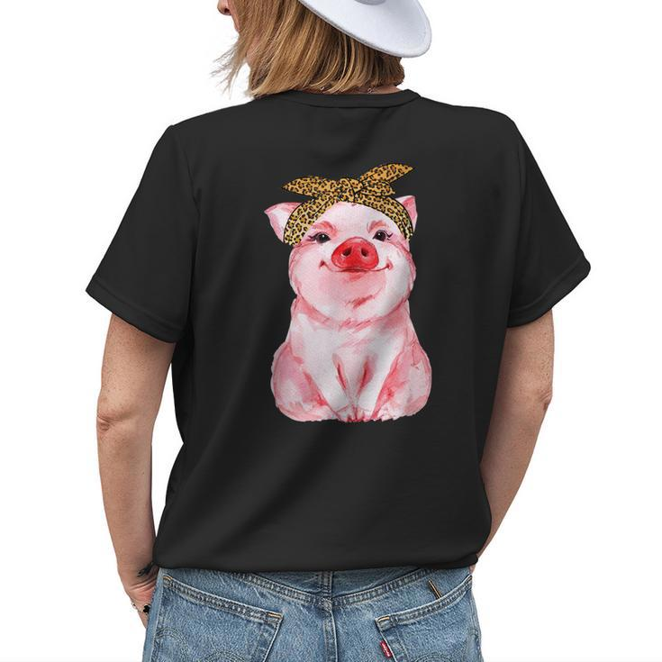 Pig Bandana Cute Gift For Girl And Women Womens Back Print T-shirt Gifts for Her