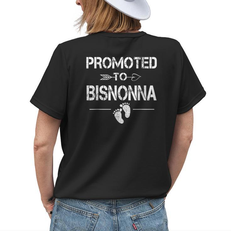 Promoted To Bisnonna Italian Baby Shower Great Grandma Gift  Womens Back Print T-shirt