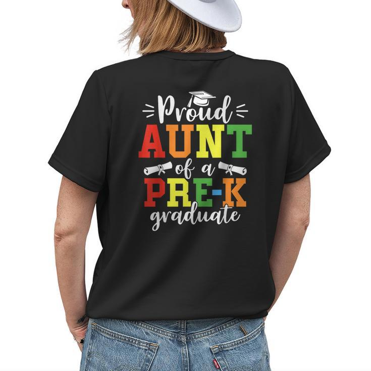 Proud Aunt Of A Prek 2023 Graduate Graduation Class Of 2023 Women's T-shirt Back Print Gifts for Her