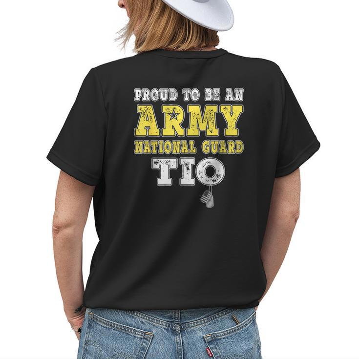 Proud To Be An Army National Guard Tio Military Uncle Womens Back Print T-shirt Gifts for Her