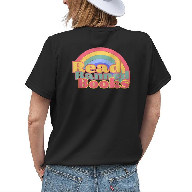 I Read Banned Books Week Librarian Teacher Reader Nerd Women's T-shirt Back Print Gifts for Her