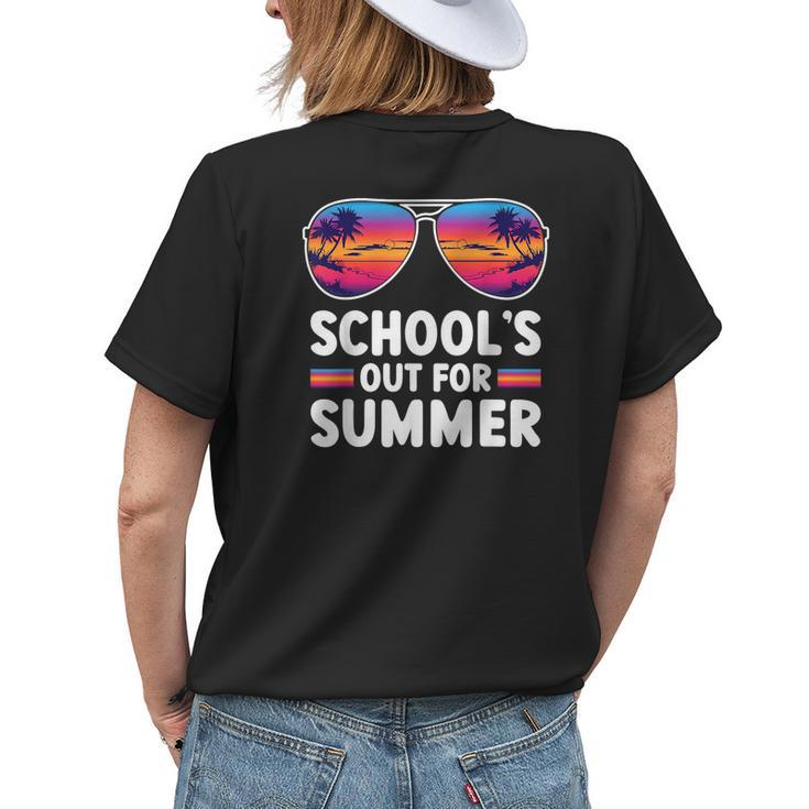 Retro Last Day Of Schools Out For Summer Teacher Boys Girls Womens Back Print T-shirt Gifts for Her
