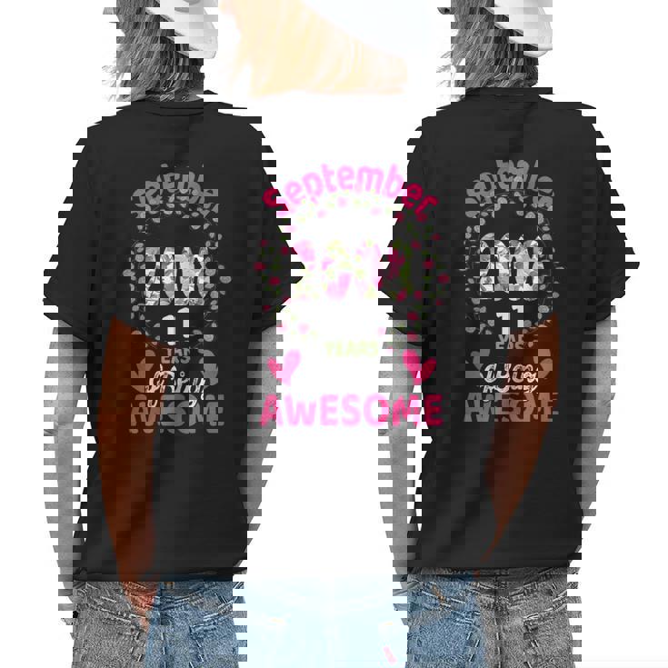 September 2008 Birthday 2008 Birthday Gifts Floral Womens Back Print T-shirt Gifts for Her