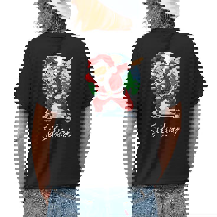 Sullivan Name Gift Santa Sullivan Womens Back Print T-shirt Gifts for Her