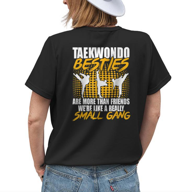 Taekwondo Besties Are More Than Friends Womens Back Print T-shirt Gifts for Her