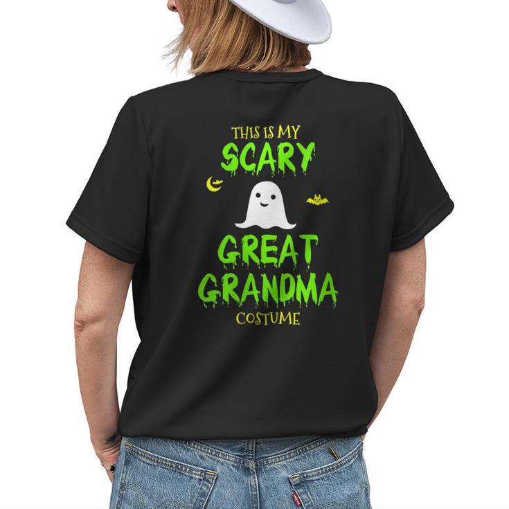 This Is My Scary Great Grandma Costume Halloween Lazy Easy  Womens Back Print T-shirt