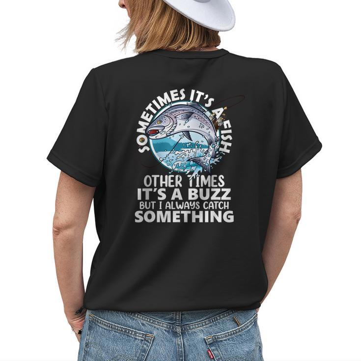 Unique Fishing Design For Men Women Fishing Fish Fisherman Womens Back Print T-shirt Gifts for Her