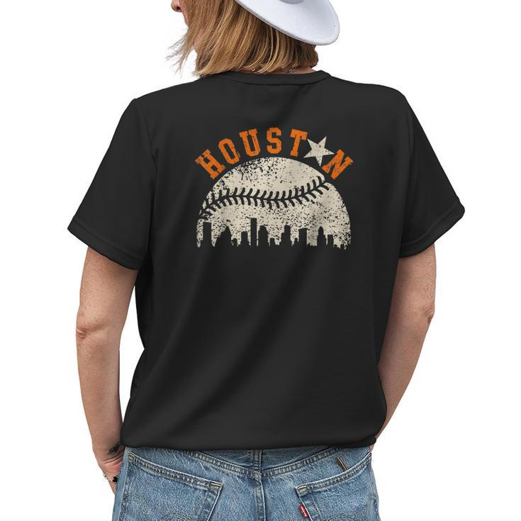 Vintage Houston Texas Pride Houston Strong Men Women Kids Womens Back Print T-shirt Gifts for Her
