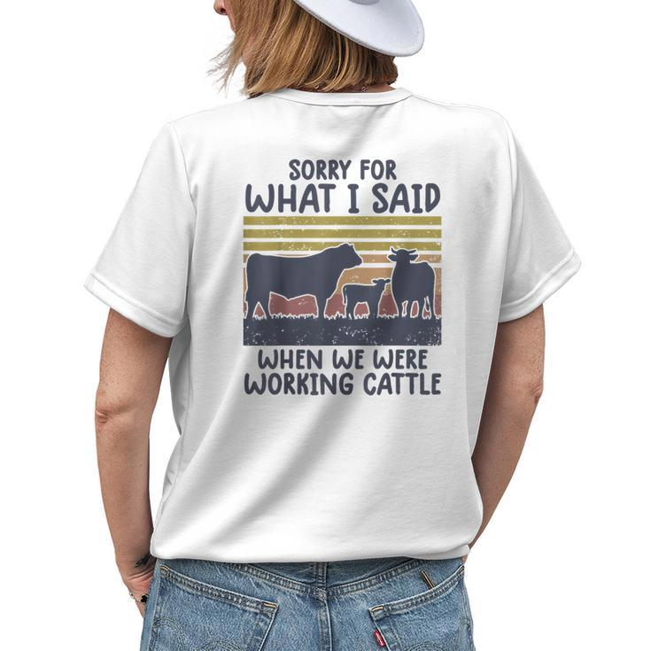 Cattle Cow For Women Funny Cow For Women Womens Back Print T-shirt Gifts for Her