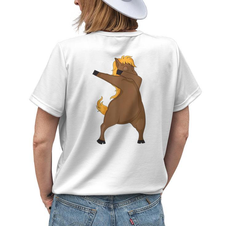 Cute Horse In Dab Dance A Gift For Boys And Girls Womens Back Print T-shirt Gifts for Her