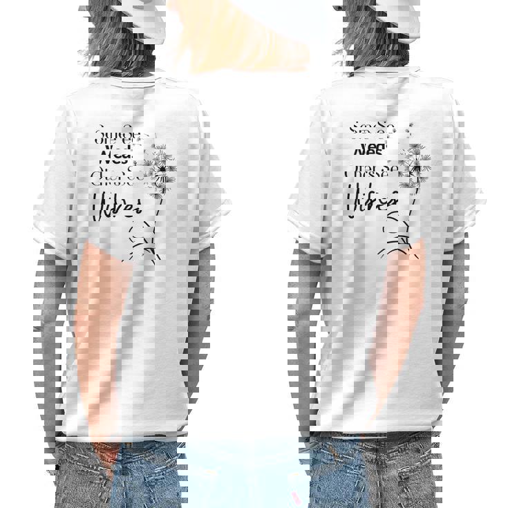 Dandelion Wishes Womens Back Print T-shirt Gifts for Her Dandelion Wishes Womens Back Print T-shirt Gifts for Her