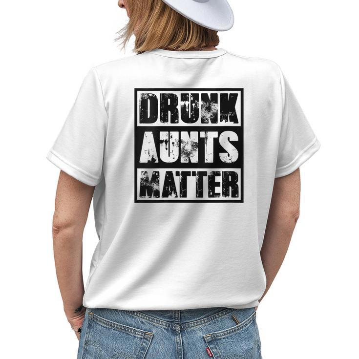 Drinking Drunk Aunts Matter Funny Beer Gift For Womens Drinking Funny Designs Funny Gifts Womens Back Print T-shirt Gifts for Her