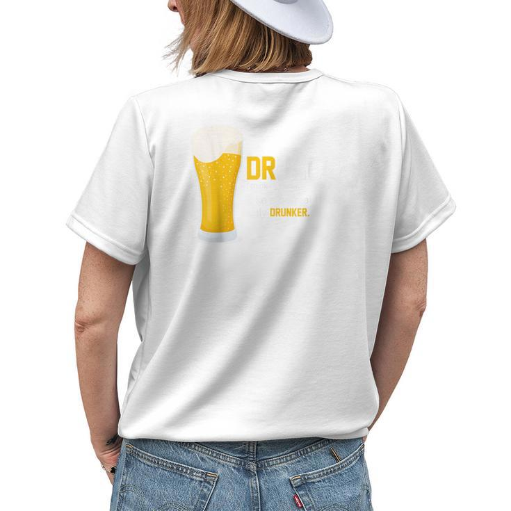 Druncle | Funny Drunk Uncle Definition Quote Womens Back Print T-shirt Gifts for Her