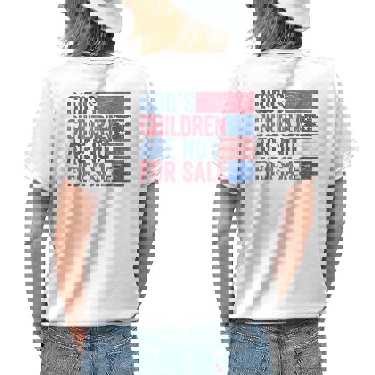 Gods Children Are Not For Sale Funny Quote Gods Children Womens Back Print T-shirt Gifts for Her