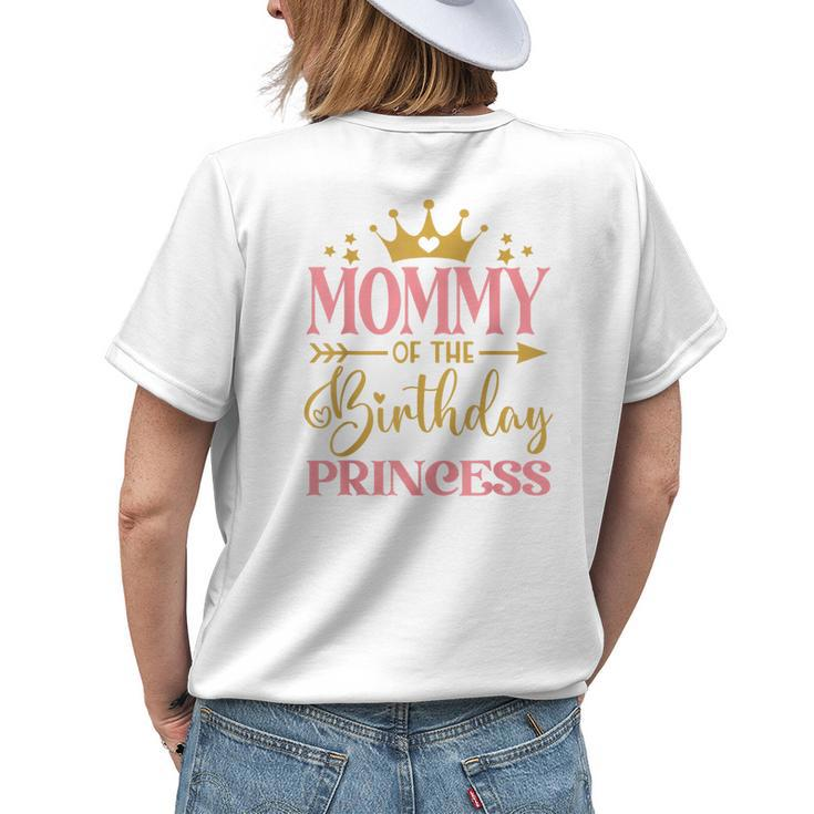 Mommy Of The Birthday For Girl - 1St Birthday Princess Girl Womens Back Print T-shirt Gifts for Her