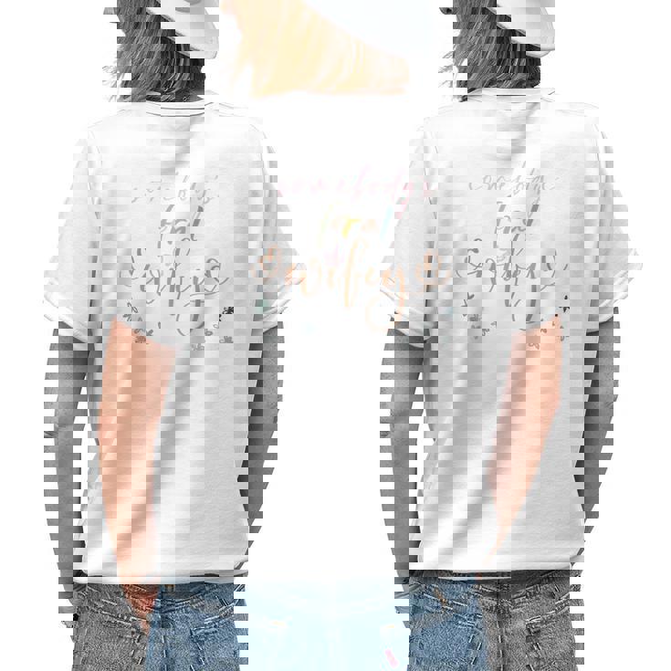 Somebodys Feral Wifey Funny Wife Wild Family Couple Funny Gifts For Wife Womens Back Print T-shirt Gifts for Her