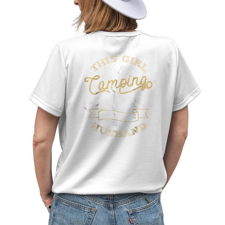 This Girl Loves Camping With Her HusbandCamper Wife Womens Back Print T-shirt Gifts for Her