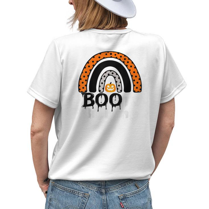 Unity Day Orange Boo To Bullying Halloween Be Kind Womens Back Print T-shirt Gifts for Her