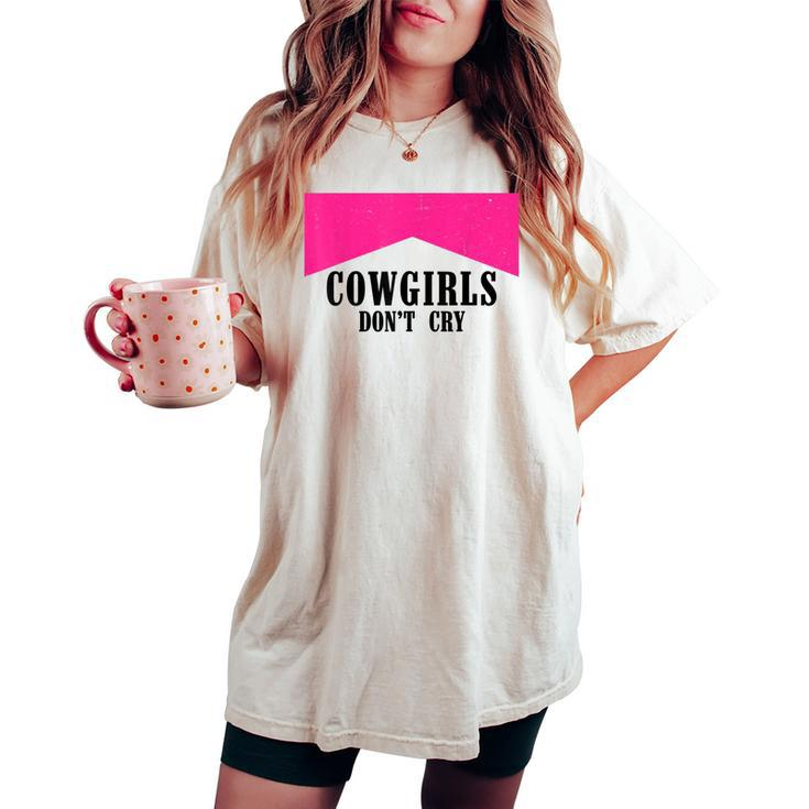 Cowgirls Dont Cry Western Leopard Cowgirl Women's Oversized Comfort T-shirt