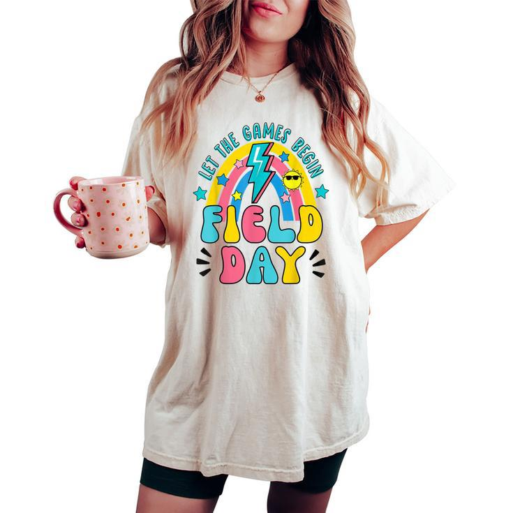 Field Day Let The Games Begin Rainbow Cute Women's Oversized Comfort T-shirt